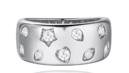 14K White Gold Multi-Shape Diamond Ring by Miss Mimi