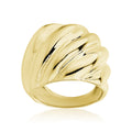 Wide Grooved Band in Yellow by Miss Mimi