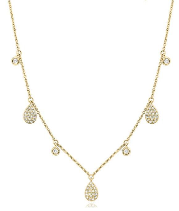 14K Diamond Teardrop Necklace by Miss Mimi