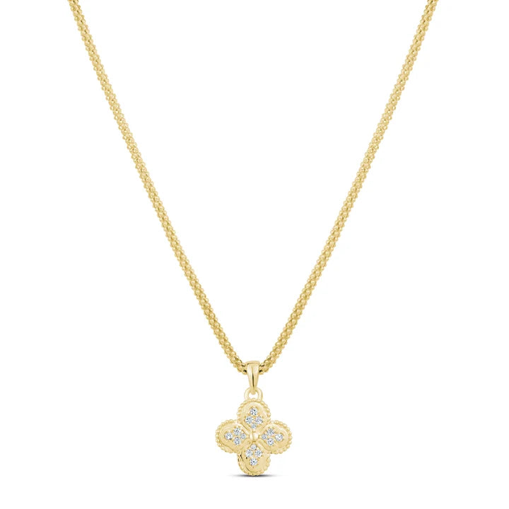 Heritage Clover Necklace in Yellow by Miss Mimi