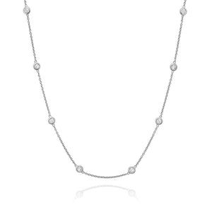 Diamond by the Yard Necklace in White