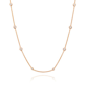 Diamond by the Yard Necklace in Rose