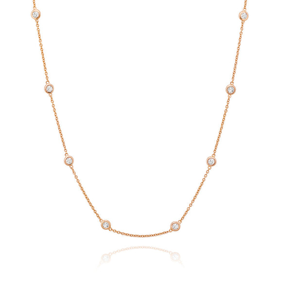 Diamond by the Yard Necklace in Rose