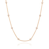 Diamond by the Yard Necklace in Rose