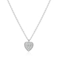 Heart  Dew Drop Necklace in White by Miss Mimi