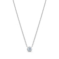 5mm Bezel Drop  Necklace in White by Miss Mimi
