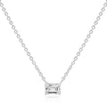 4mm Emerald Cut Necklace in White by Miss Mimi