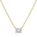 5mm Emerald Cut Necklace in Yellow by Miss Mimi