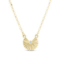 Grooved Fan Pendant in Yellow by Miss Mimi