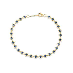 14K Yellow Gold Sapphire Bracelet by Miss Mimi