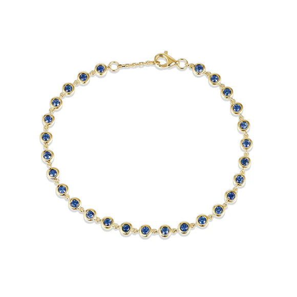 14K Yellow Gold Sapphire Bracelet by Miss Mimi