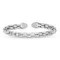Open Flex Round Bangle in White by Miss Mimi