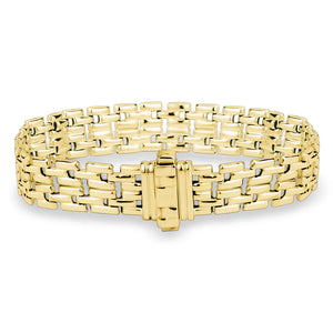 Gold Plated Sterling Silver 10mm Square Link Bracelet by Miss Mimi
