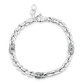 Fancy Round Link Bracelet In White by Miss Mimi