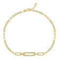 Fancy Paperclip Link Bracelet in Yellow by Miss Mimi