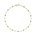 14K Green Enamel Bead Bracelet by Miss Mimi