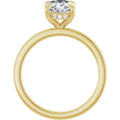 14K Yellow Gold Oval Brilliant Lab Diamond Engagement Ring with Halo | 1.59ctw