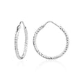 Small Diamond Cut Hoops in White by Miss Mimi