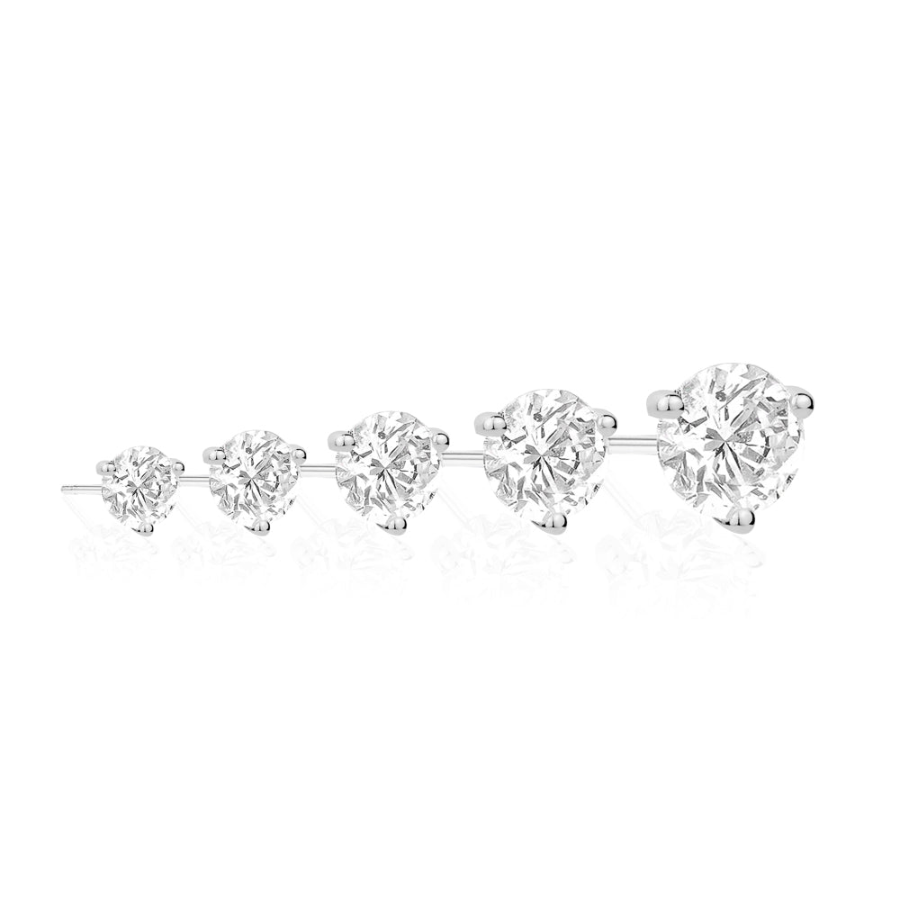 1.5CT Martini Studs in White by Miss Mimi