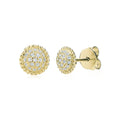 Round Dew Drop Studs in Yellow by Miss Mimi