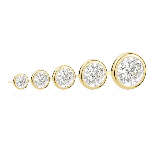 4mm Bezel Studs in Yellow by Miss Mimi
