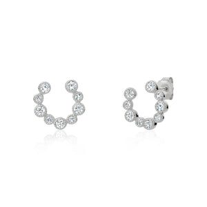 Sterling Silver Circle of Life Stud Earrings by Miss Mimi