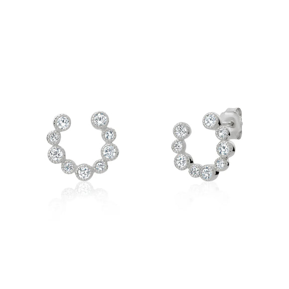 Sterling Silver Circle of Life Stud Earrings by Miss Mimi
