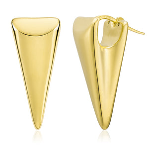 Sterling Silver Gold Plated Peak Hoops by Miss Mimi