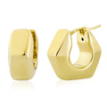 Bubble Hexagon Hoops in Yellow