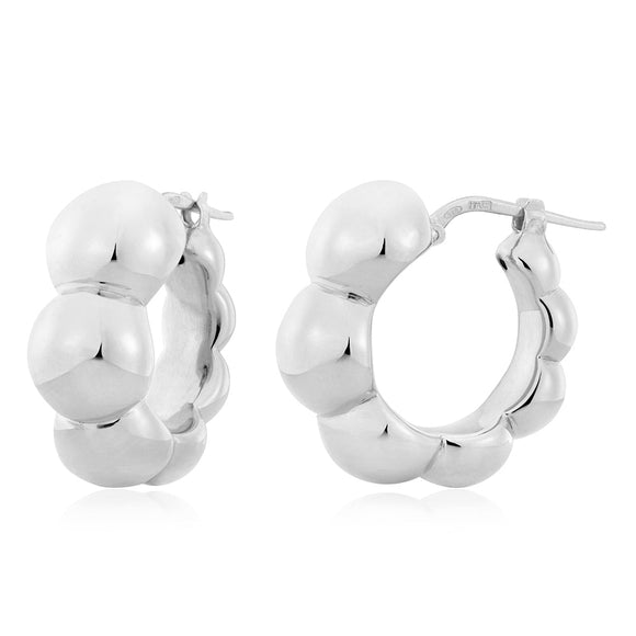 Sterling Silver Forever Bead Hoops by Miss Mimi