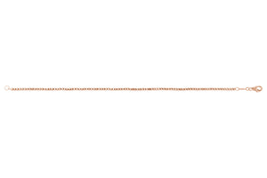 10K Rose Gold Diamond Cut Ball Bracelet