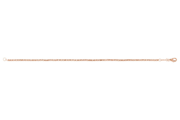 10K Rose Gold Diamond Cut Ball Bracelet