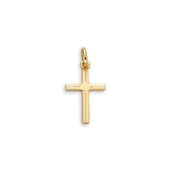 10K Yellow Gold Cross with Outline