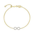 Gold Plated Lab Diamond Infinity Bracelet by Monte Luna