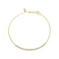 Gold Plated Lab Diamond Bracelet by Monte Luna