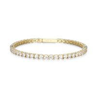 Gold Plated Cubic Zirconia Tennis Bracelet by ELLE