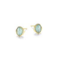 Gold Plated Amazonite Earrings by ELLE