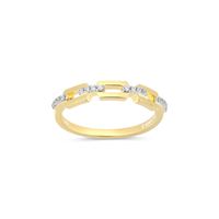 Gold Plated Lab Grown Diamond Stacker Ring by Monte Luna