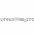 Sterling Silver Heavy Curb ID Bracelet