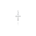 Sterling Silver Plain Fleur De Lis Cross