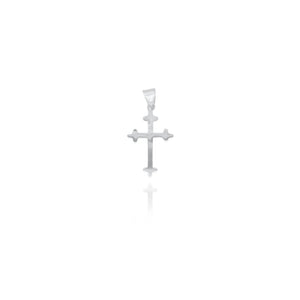 Sterling Silver Plain Fleur De Lis Cross