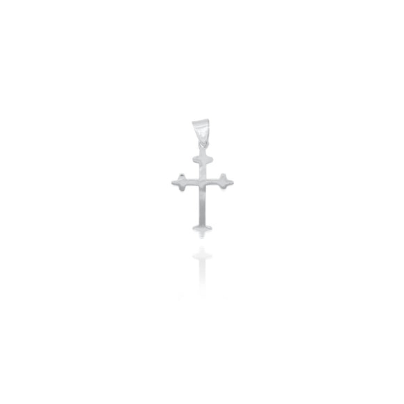 Sterling Silver Plain Fleur De Lis Cross