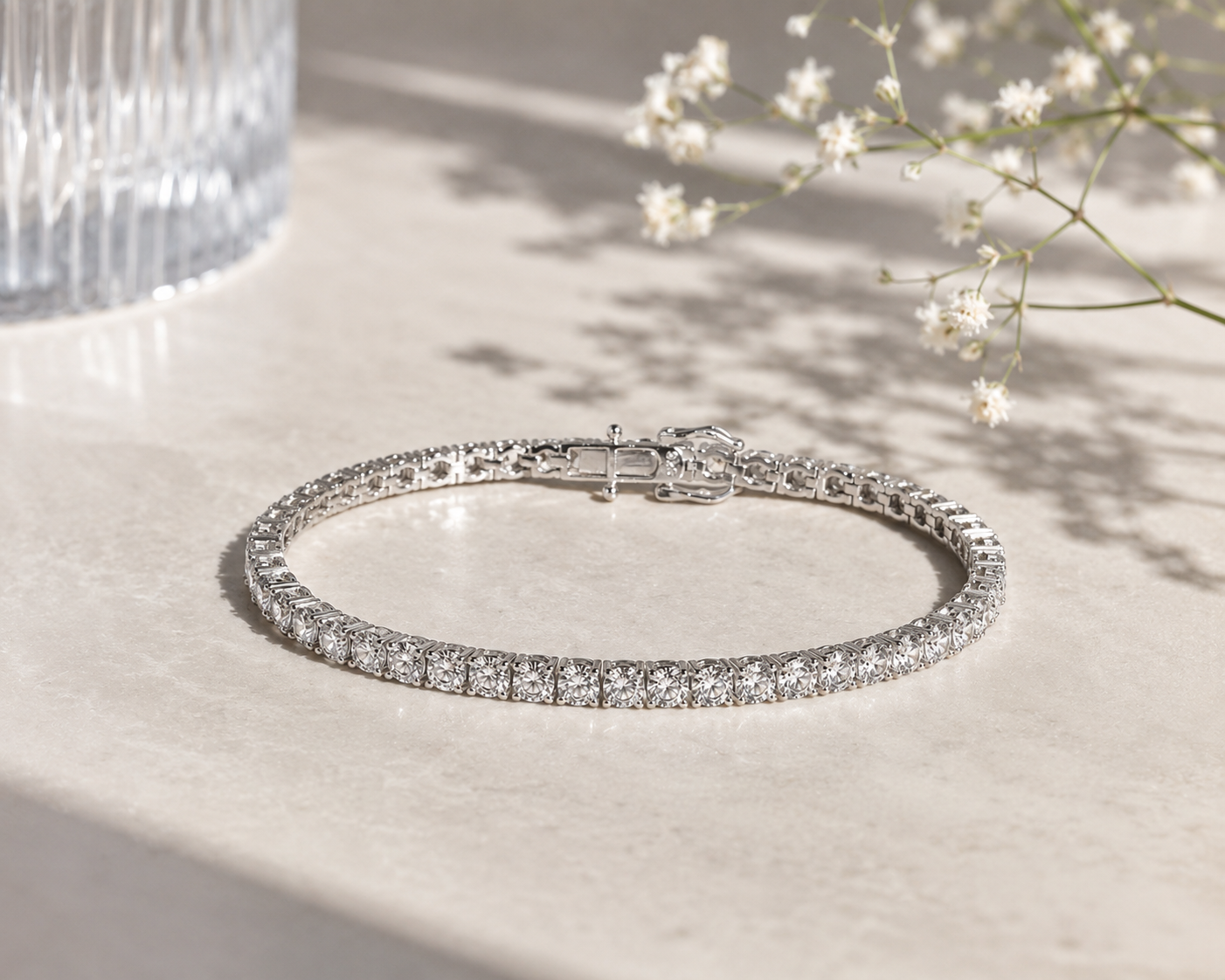 Sterling Silver Cubic Zirconia Tennis Bracelet