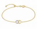Gold Plated Lab Diamond Interlocking Circle Bracelet by Monte Luna
