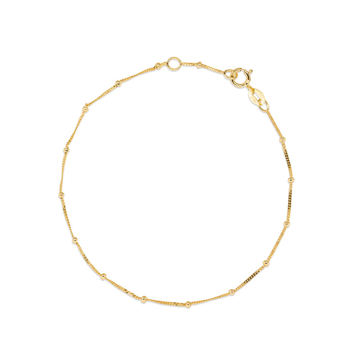 10K Yellow Gold Satellite Chain Bracelet