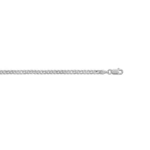 Sterling Silver Rhodium Plated Curb Chain | 22"
