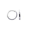 10K White Gold 14mm Classic Huggie Earrings