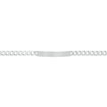 Sterling Silver Engravable Curb ID Bracelet