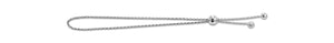 10K White Gold Cable Bolo Bracelet