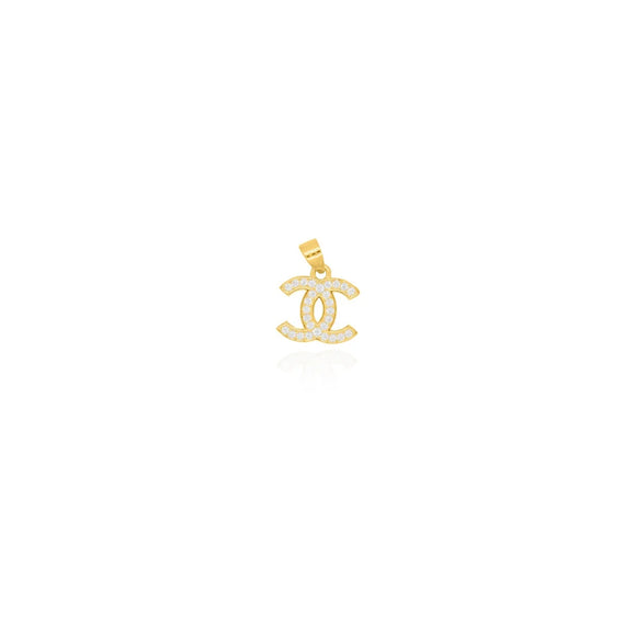Sterling Silver Gold Plated Channel Inspired Pendant